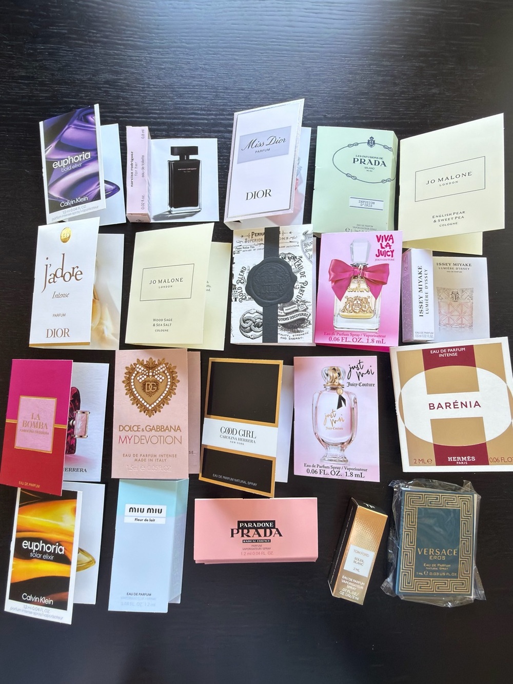 Perfume samples tom ford jo malone libre ysl miu dior  dolce issey miyake x20